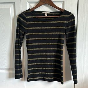 Banana Republic black and gold top